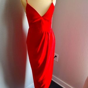 Red Tulip Skirt Maxi Dress